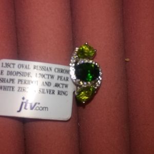 Oval Russian Chrom Pear Shaped Peridot White Zirco